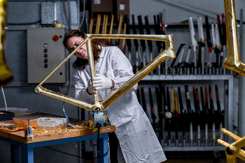 Detail zlatého povrchu